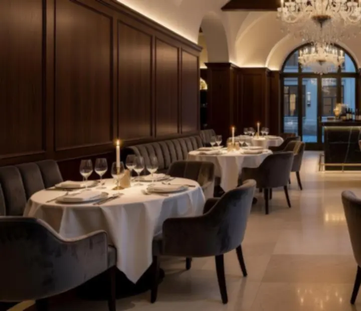 Elegantní interiér restaurace vhodný pro soukromý pokerový večer
