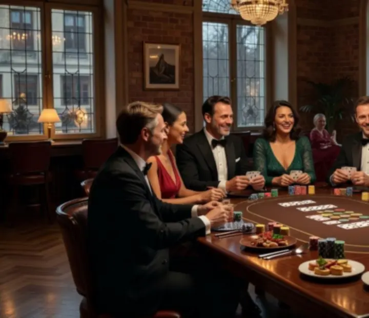 Atmosférické fotografie z VIP pokerových večerů v luxusních restauracích